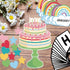 65 Pcs Birthday Bulletin Board Set Rainbow Classroom Happy Boho Birthday Chart Cutouts Decorations Decor Board for Classroom Home Calendar Bulleti...