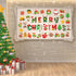72 Pcs Merry Christmas Bulletin Board Set Winter Decoration Set Christmas Tree Candy Wreath DIY Cardstock Paper Cutout Holiday Borders Bulletin Te...