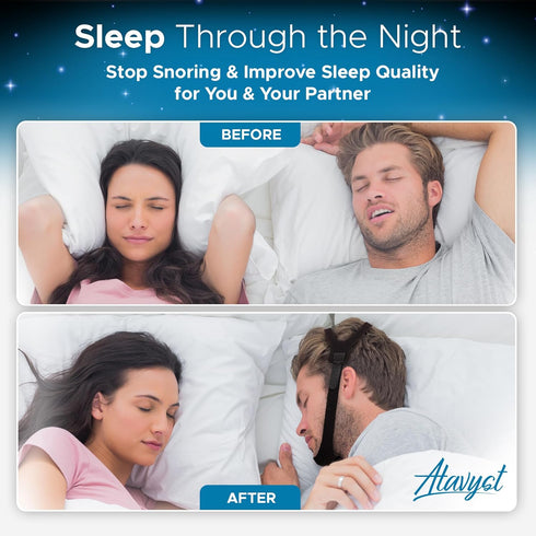Anti Snoring Chin Strap for Men and Women CPAP Users - Airflow Jaw Strap - Effective Snore Solution for Excessive Snoring...