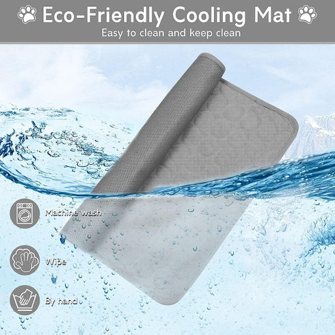 Dog Cooling Mat Cooling Pad for Dog, Washable Cooling Blanket Cushion for Kennel Sofa Bed Floor Car Seats,Travel Summer Dog Pad Made of Ice Silk (...