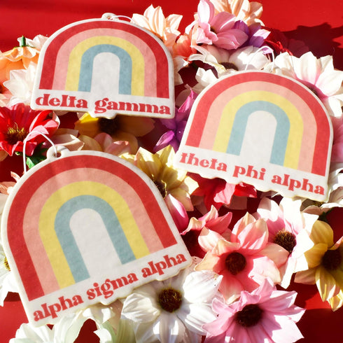 Alpha Sigma Alpha - Rainbow Air Freshener - 2/Pack - Flowers & Sunshine Scent...