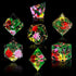 AUSTOR 7-Die DND Dice Set Handmade Sharp Edge Dice Resin Polyhedral Dice for Dungeons and Dragons RPG MTG Table Games?Green Leaf?...