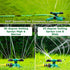 Sprinklers for Yard, 3-in-1 Garden Lawn Sprinkler with 360-Degree Rotation, Large Coverage Area, 4 Arms, Water Sprinkler for Lawn, Outdoor Irrigat...