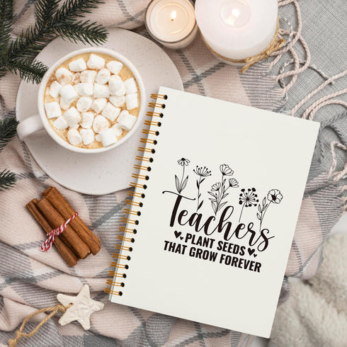 Inspirational Teacher Gifts,Office Notebook Flower Journal for Work Office School,Appreciation Gift for Teacher,Thank You Gift,Hardcover Spiral No...