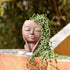 AIMEBBY Face Flower Pot Head Planter Pot Succulent Planter Cute Resin Cactus Planter with Drainage Hole Closed Eyes,Black...