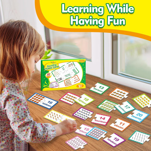 Number Puzzle Cards,Counting Toys,Math Manipulatives,Math Games for Kids,Toddler Puzzles,Matching Games,Preschool Learning Activities,Kindergarten...