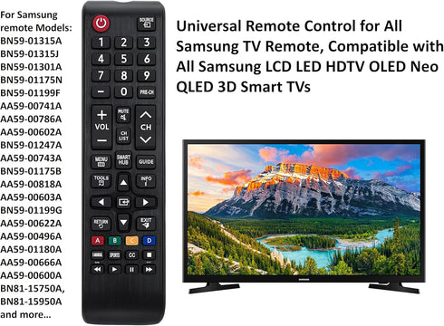 Universal Remote Control for Samsung TV Remote, Replacement for All Samsung LCD LED HDTV 3D Smart TVs...