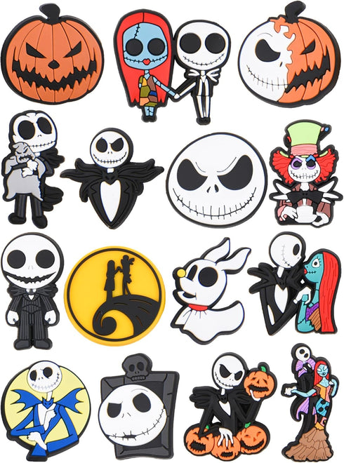 VZDIOR Pack of Skull Shoe Charms Halloween Horror Shoes Decoration Charms for Party Favor...