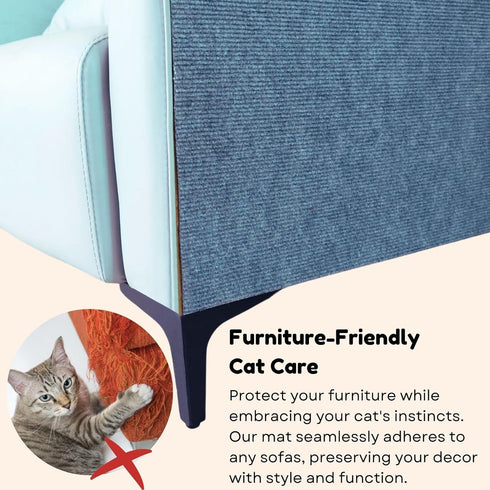 Cat Scratch Mat (3 Pack), 23.6’’ x 11.8’’ Cat Wall Stracther, Versatile Self-Adhesive Replacement Easy Use for Cat Trees, Cat Wall Furniture, Scra...