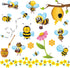 RW-1061 3D Bee Wall Decals Bee Flowers Wall Stickers Cartoon Animals Stickers DIY Removable Animals Tree Branch Wall Art Decor for Kids Babys Nurs...