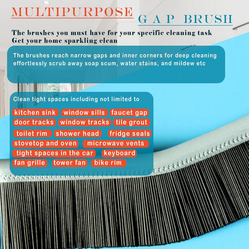 Hard Bristle Crevice Cleaning Brush, Grout Brush, Cleaning Brushes Small Spaces, Crevice Cleaning Brushes for Household Use, especially for Slidin...