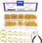 Swpeet 1403Pcs Mixed Size 4-10mm Gold Open Jump Rings Kit with Tweezer, Jump Ring Pliers and Jump Ring Opener, Round Ring Connectors for Jewelry M...