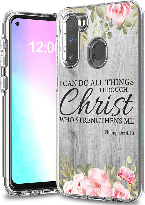 Compatible with Samsung A11 Case?Clear Galaxy A11 Case,Dual Layer Hybrid Soft TPU + Hard PC Full Body Shockproof Protective Phone Case for Samsung...