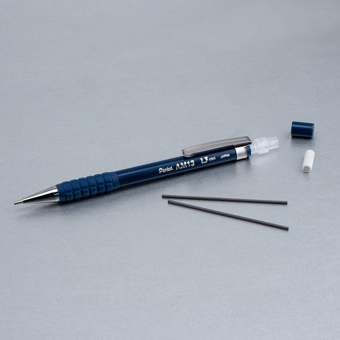 Pentel Arts Sharp HD Mechanical Pencil (1.3mm), Dark Blue Barrel, (1) Super Hi-Polymer Lead Refill (AM13PABP)...