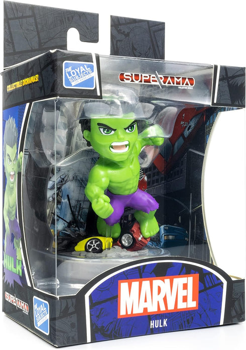 The Loyal Subjects Marvel Superama Hulk with Scenic Diorama & Base...