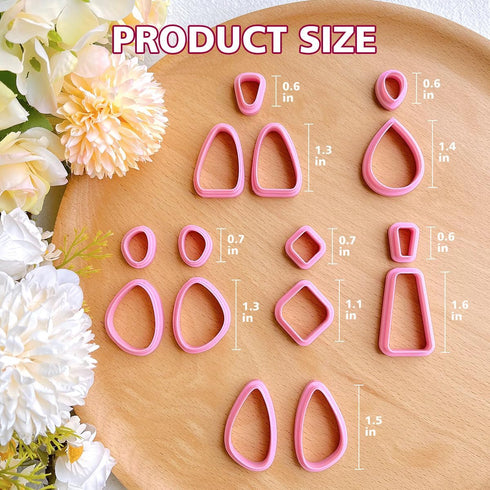 Keoker 15 Organic shape Clay Cutters for Polymer Clay Jewelry, Polymer Clay Cutters for Clay Earrings Jewerlry Making (ALL)...
