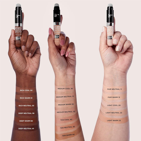 IT Cosmetics Bye Bye Dark Spots Concealer + Brightening Serum – 2% Niacinamide, Hyaluronic Acid & Caffeine - Medium Coverage, Natural Finish, All ...