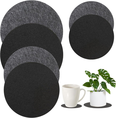 Plant Coaster Mat, 6PCS 3 Sizes Round Felt Plant Saucers for Indoors Plant Reversible Absorbent Waterproof Fabric Plant Pot Saucers for Gardening ...