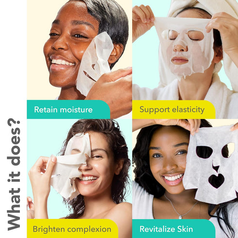 Patchology Hydrating Sheet Masks - Weekend Travel Skincare Essentials - Hyaluronic Acid Masks with Revitalizing Serum, Licorice Root Extract Skinc...