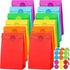 Cooraby 30 Pack Rainbow Gift Bags Candy Paper Bags with Stickers 5.1 x 3.1 x 9.4 Inches Snack Sweet Craft Bags for Birthday Wedding Party Annivers...