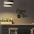 Ferraycle Coffee Sign Metal Hanging Wall Art 12 x 10.2 Inch Black Wall Decor Cafe Bar Letter Sign for Cafe Farmhouse Kitchen(Coffee and Tea)...