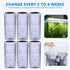 Fish Tank Filter Cartridge, 6Pcs Aquarium Filter Cotton Replacement, Wall Mounted Filter Accessory Cartridge Carbon Supplies...