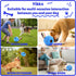 Yikko Treat Dispensing Dog Ball Toy, Durable Fillable Dog Treat Toys, Interactive Dog Chew Toys for Large Medium Small Dogs, Easy Clean Rubber Out...