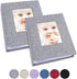 Vienrose Small Photo Album 4x6 Photos, 2 Pack Linen Cover Mini Photo Book, 26-Page Holds 52 Pictures, Artwork or Postcards Storage for Baby, Grey...