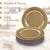 Elegant Disposable Charger Plates For Party - 13” (10 Piece) , Perfect for Celebrations & Events, Gold...