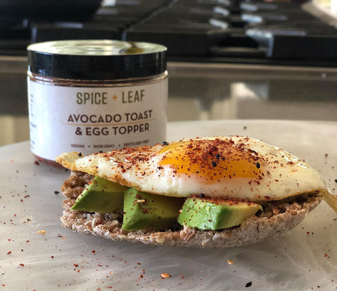Premium Avocado & Egg Toast Topper by SPICE + LEAF - Vegan Kosher Pesticide Free Spice Blend Used to Give Avocado, Eggs, Salad and Fish a Pop of F...