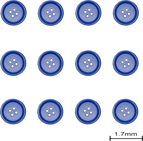 Libiline 100pcs Resin Button Solid Color 4Holes Craft Clothe Sewing Card Making Sweater Shirt (Multi-Color, 11/16"(17mm))...