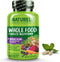 NATURELO Whole Food Multivitamin + Immune Blend with Elderberry & Mushrooms - Complete Multivitamin with Extra Immune Support - C, D3, Zinc, Elder...