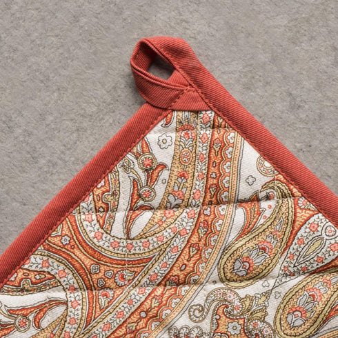 Maison d' Hermine Pot Holders Set 100% Cotton Heat Resistant Potholders 8" x 8" Hot Pads with Loop BBQ, Cooking, Baking, Grilling, Kitchen, Handli...