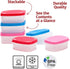 SIGNORA WARE Condiment Containers with Lids- 6 pk. 3 oz.Salad Dressing to go Small Food Storage Containers- Sauce Cups Leak proof Reusable Plastic...