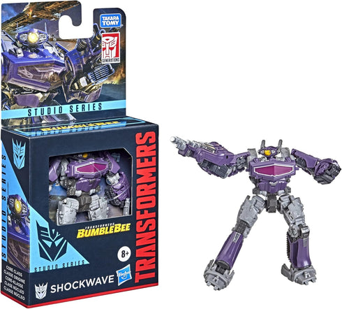 Transformers Toys Studio Series Core Class Bumblebee Shockwave Action Figure - Ages 8 and Up, 3.5-inch...