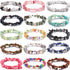Hicarer 15 Pieces Crystal Chip Bracelets Set Natural Gemstone Bracelets Crystal Stretch Bracelets Irregular Chips Beads Bracelet for Women Girls...