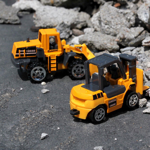 Small Construction Trucks , Kids Construction Vehicles Toy, Friction Powered Kids Dumper Truck, Bulldozers,Forklift,Tank Truck, Asphalt Car, Excav...