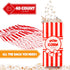 Poppy's Paper Popcorn Bags - 40 Pcs 1oz Concession-Grade Bags, Popcorn Machine Accessories for Popcorn Bars, Movie Nights, Concessions...