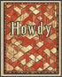 Posterizer 1 pcs-Howdy-fun retro greetings poster-mosaic pattern 1-Western Art-Typography Art-Decor for Game Room or Man Cave- unframed wall art...