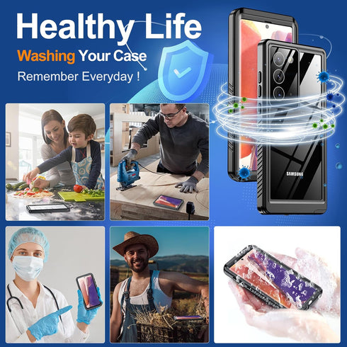 Hualele for Samsung Galaxy Note 20 Case Waterproof, Built in Lens & Screen Protector Rugged Full Body Heavy Duty Protective Military Grade IP68 Un...