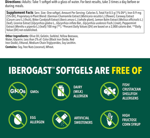 Iberogast Dual Action Digestive Relief, Daily Herbal Supplement, Supports Gut Health* Helps: Relieve Occasional Upset Stomach(bloating relief, nau...