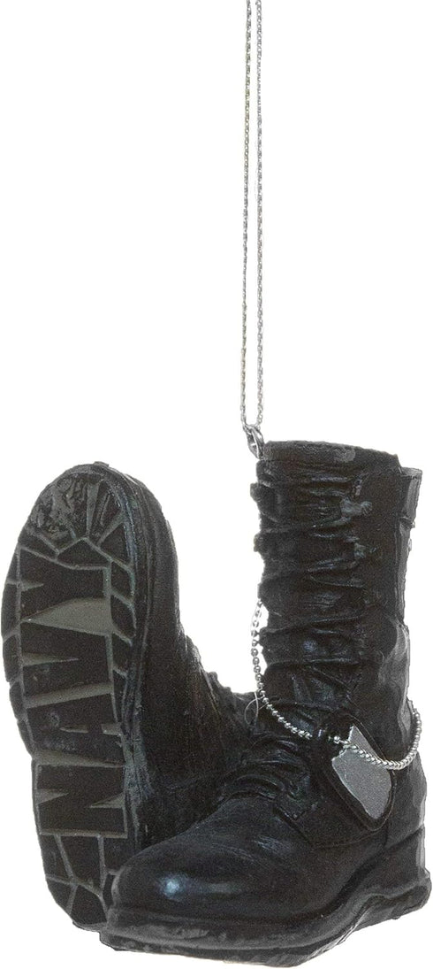 Support Our Troops Military Boot Ornament - Navy...