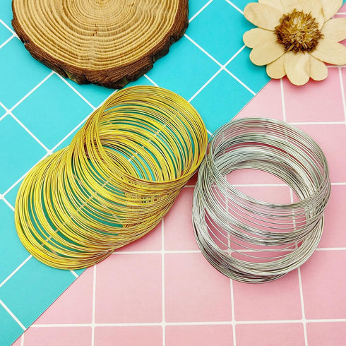 600 Loops Memory Wire for Jewelry Making Bracelets,Jewelry Wire Memory Beading Wire Steel Memory Wire Cuff Bangle Bracelet for Jewelry Making Supp...