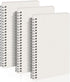 AHGXG Graph Paper Notebook Spiral 3 Pack - A5 Grid Notebook 5.7"x 8.3", Thick 100gsm Graph Grid Paper, 80 Sheets, Transparent Hardcover Journals f...
