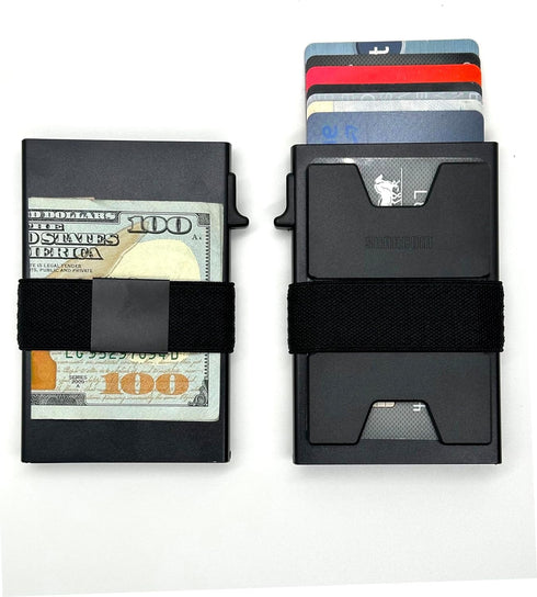 Aluminium Cardholder Wallet for Men | RFID Blocking Layer | Stainless-Steel Construction | Slim & Minimalist Aluminium Wallet with Push Button for...