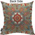 Mugod Paisley Flower Throw Pillow Cover Traditional Ethnic Floral Red Teal White Yellow Cotton Linen Square Cushion Cover Standard Pillowcase 18x1...