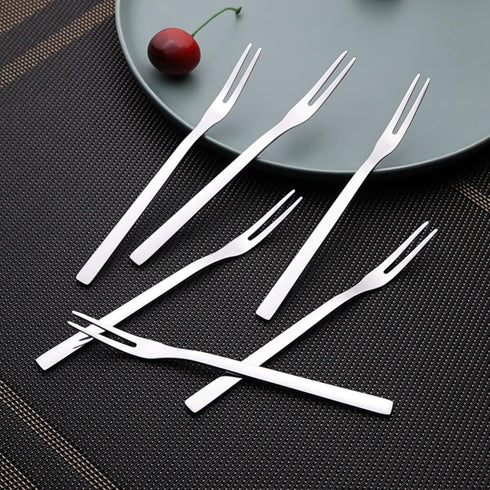 16-piece Stainless Steel 2-Tines Forks, Small Fruit Forks...
