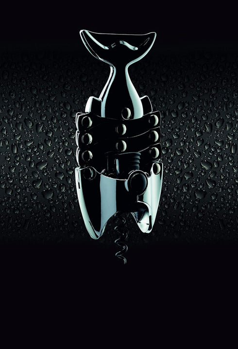 Lazy Fish Corkscrew and Bottle Opener, Stainless Steel Wine Opener, 16.5 x 7.5 x 4.5cm, Silver...