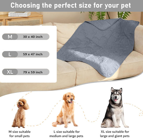 Kritter Planet No Slip Pet Couch Cover, Waterproof Dog Bed Pad, Washable Sofa Furniture Protector Mat for Dogs Cats...