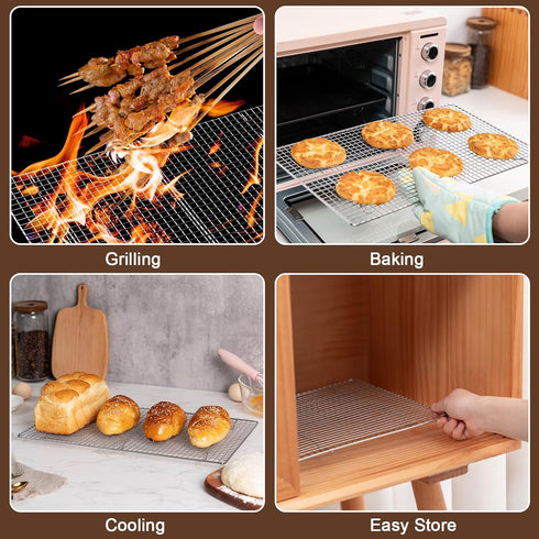 Cooling Rack, 10.24"x17.75" Cookie Cooling Rack for Cooking and Baking, Oven and Dishwasher Safe, Kitchen Wire Baking Rack for Roasting, Grilling,...